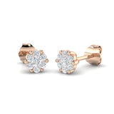 "Marig Cluster Diamond Earrings in Gold | Elegant 0.33ct to 0.5ct Luxury"