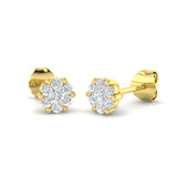 "Marig Cluster Diamond Earrings in Gold | Elegant 0.33ct to 0.5ct Luxury"