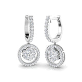 "Dauby 1.25ct Gold Drop & Trilogy Diamond Earrings - Elegant Luxury"