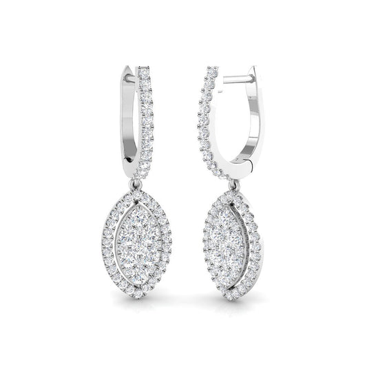 "Lupgy Gold Drop & Trilogy Diamond Earrings - 1ct Luxury Jewelry"