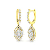 "Lupgy Gold Drop & Trilogy Diamond Earrings - 1ct Luxury Jewelry"
