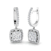 Daymy 1.25ct Gold Drop & Trilogy Diamond Earrings – Luxury Jewelry Elegance