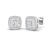 0.5ct Gold Baguette and Brilliant Diamond Earrings