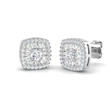 0.5ct Gold Baguette and Brilliant Diamond Earrings
