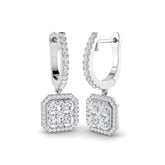 "Engxy 1ct Gold Drop & Trilogy Diamond Earrings – Luxurious Elegance"