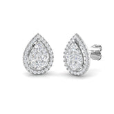 Elegant Gold Cluster Diamond Earrings | 0.5ct - 1.25ct | Jumpy Collection