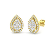 Elegant Gold Cluster Diamond Earrings | 0.5ct - 1.25ct | Jumpy Collection