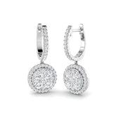 Elegance Dashy 1.5ct Gold Drop & Trilogy Diamond Earrings