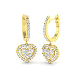Lurty Luxury Gold Drop & Trilogy Diamond Earrings 0.5ct - 1.25ct