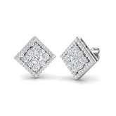 Trupy 1.5ct Gold Cluster Diamond Earrings - Elegant Luxury Jewelry