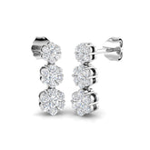 Elegant Bindi 0.5ct Gold Drop & Trilogy Diamond Earrings