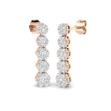 Misty Luxury Gold Diamond Drop & Trilogy Earrings | 1ct to 2ct Sparkle