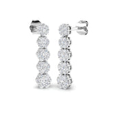 Misty Luxury Gold Diamond Drop & Trilogy Earrings | 1ct to 2ct Sparkle