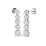 Misty Luxury Gold Diamond Drop & Trilogy Earrings | 1ct to 2ct Sparkle