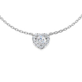 Isla Halo Diamond Necklace 0.25ct to 0.3ct Gold Platinum