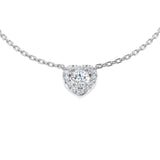 Isla Halo Diamond Necklace 0.25ct to 0.3ct Gold Platinum