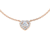 Isla Halo Diamond Necklace 0.25ct to 0.3ct Gold Platinum
