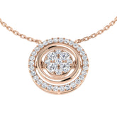 Ivy Diamond Cluster Necklace 0.5ct Platinum Gold