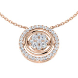 Ivy Diamond Cluster Necklace 0.5ct Platinum Gold