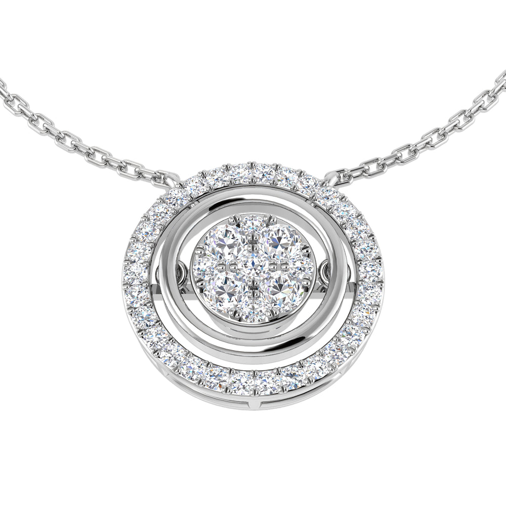 Ivy Diamond Cluster Necklace 0.5ct Platinum Gold