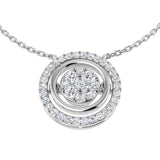 Ivy Diamond Cluster Necklace 0.5ct Platinum Gold
