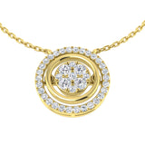 Ivy Diamond Cluster Necklace 0.5ct Platinum Gold