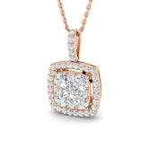 Flora Cluster Pendant 0.75ct to 1ct Gold (Without Chain )