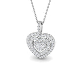 Ebony Heart Pendant 0.5ct Diamond Gold (Without Chain )