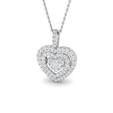 Ebony Heart Pendant 0.5ct Diamond Gold (Without Chain )