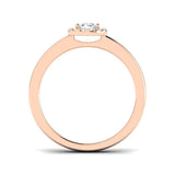 Round Diamond Halo Engagement Ring | 0.25ct | Hallmarked Gold & Platinum