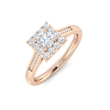 Diamond Crowb Engagement Ring | 0.5ct | Hallmarked Gold & Platinum