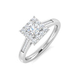 Diamond Crowb Engagement Ring | 0.5ct | Hallmarked Gold & Platinum