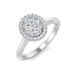 Lab-Grown Diamond Cluster Ring | 0.33ct | Hallmarked Gold & Platinum
