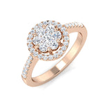 Round Diamond Cluster Ring | 0.5ct | Hallmarked Gold & Platinum