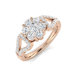 Diamond Cluster Ring 0.75ct | Hallmarked Gold & Platinum | Luxury Engagement Ring