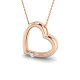Stock Heart Diamond Pendant 0.1ct Gold (Without Chain )