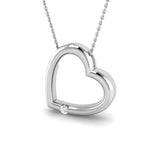 Stock Heart Diamond Pendant 0.1ct Gold (Without Chain )