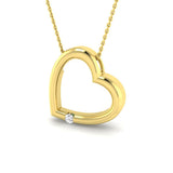 Stock Heart Diamond Pendant 0.1ct Gold (Without Chain )