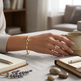 Clover Diamant-Kettenarmband mit Lünetten- und Pavé-Fassung aus Naturdiamanten in Platin