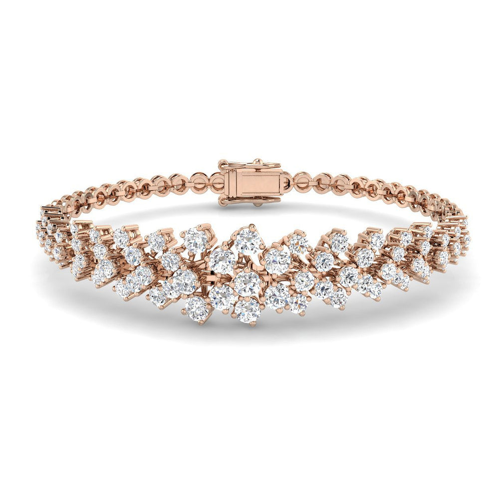 Fancy Diamond Beaded Bracelet, Luxury Gold Diamond Bracelet