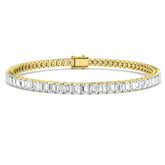 Emerald Cut Diamond Tennis Bracelet