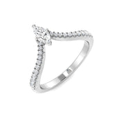 Diamond wishbone stacking ring UK