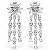 WGI 12.00Ct Natural Multi Diamond Designer Earring 18k Gold Ready To Ship
