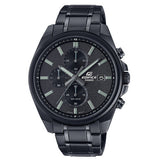 Edifice Mens Chronograph Watch with Black Stainless Steel