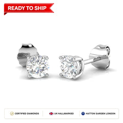 Lab grown diamond earring