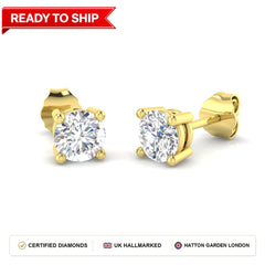 Lab grown diamond earring