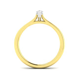 Elegant marquise diamond engagement ring in yellow gold showcasing a timeless solitaire setting