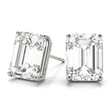 Emerald Cut Lab-Grown Diamond Stud Earrings