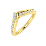 Elegant wishbone bridal ring in gold or platinum