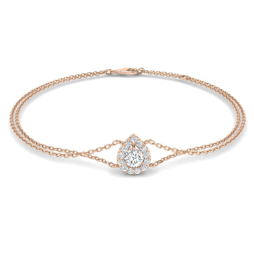 Luxury Gold Diamond Jewelry, Elegant Double Chain Bracelet, Fine 18K Diamond Bracelet